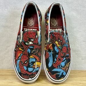 Vans x Marvel Comics Spiderman Slip-On Shoes Mens Size 10.5